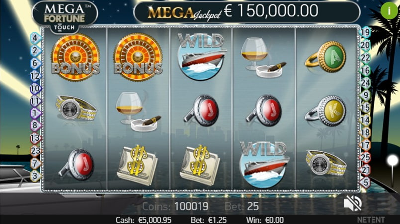 Автомат онлайн казино Mega Fortune